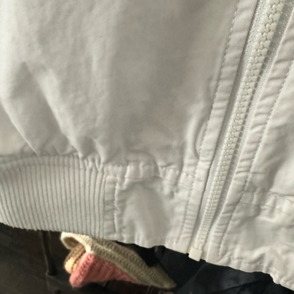 White Unisex longline bomber jacket - Picture 4 of 4